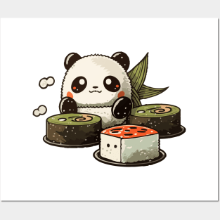 Sushi panda Posters and Art